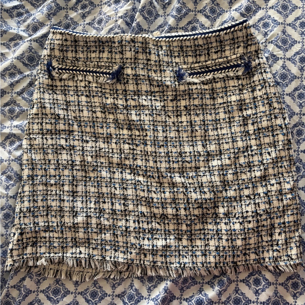 H&M Black and White Tweed Skirt